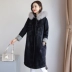Bông của phụ nữ phần dài 2018 mùa đông Hàn Quốc phiên bản mới bf lỏng dày cộng với nhung lamb tóc denim jacket bông áo khoác Bông