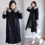 Bông của phụ nữ phần dài 2018 mùa đông Hàn Quốc phiên bản mới bf lỏng dày cộng với nhung lamb tóc denim jacket bông áo khoác áo phao siêu nhẹ nữ