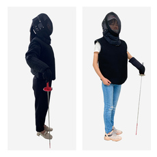 защита 击剑手套可洗教练手套 击剑教练牛皮长袖手套 击剑器材击剑训练