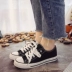 Mùa hè 2017 giày vải mới nữ giày sinh viên Hàn Quốc hoang dã Giày đế bằng giày đế bằng giầy công sở nữ Plimsolls