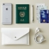 Ithinkso Hàn Quốc màu da rắn phong bì hộ chiếu nam và nữ du lịch ngắn tài liệu chủ thẻ điện thoại di động gói hộ chiếu