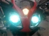Longxin GP150 xe máy Xenon đèn pha lắp ráp sửa đổi xe thể thao ánh sáng kép ống kính Xenon đèn thiên thần mắt ma quỷ Đèn HID xe máy