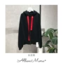 7062 AM Anqing Mo 18 đầu mùa thu mới gốc red ribbon tối trùm đầu áo len nam giới và phụ nữ áo khoác len nữ