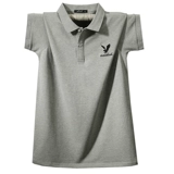 Брендовая хлопковая футболка polo, короткий рукав, с вышивкой, оверсайз