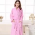 San hô fleece áo choàng tắm áo choàng nhà dịch vụ dày dài tay fluffy đồ ngủ đồ ngủ lụa Night Robe