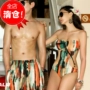 Ôm bạn vào vòng tay - Cặp đôi áo tắm mùa xuân nóng bỏng của Hàn Quốc ống quần tam giác - Vài đồ bơi 	set đồ đi biển đôi	