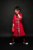 Cho thuê bán 19 kiểu mới Trung Quốc màu đỏ gió quốc gia phù hợp với mẫu catwalk set B1 - Váy trẻ em
