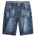 Khiêu vũ với chó sói, quần short denim, nam 2019, xuân hè, thân hình thon thả nam mới, quần jean xanh, xu hướng, quần tây nam - Quần jean shop đồ nam Quần jean