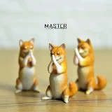 Подлинная молитва молитвы с массовой грузовой молитвой, благословение Akita Puppy Puppy Dog Dog Модель модели моделирования животных украшения