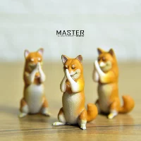 Подлинная молитва молитвы с массовой грузовой молитвой, благословение Akita Puppy Puppy Dog Dog Модель модели моделирования животных украшения