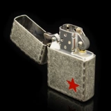 Zorro Meeting более легкая более легкая древняя серебряная, красная пентаграмма, бронзовая краска, эрозия резьба с личностью бесплатная доставка