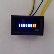 Hongri điện tử xe máy sửa đổi dụng cụ điều chỉnh LED đo nhiên liệu hiển thị màu xanh với vỏ 12 V - Power Meter