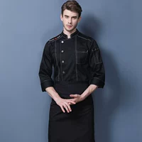 Черный лонгслив, фартук