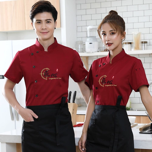 Catering Short -sleeed Chef Work Olde Owand Menya Hotel Restaurant Kitchen Hotel Hotpot Hotpot Store