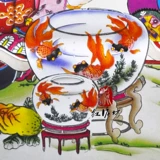 [Пять бесплатных доставки] Fugui и Wealthy Edition Tianjin Yangliu Молодежь живопись классическая настенная наклейка китайская украшение ветра