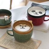 Ins shiba inu panda, принося Mark Cup Home Water Cup Cufe Cufe Cufe Coffee Jabkeld Yogurt Milk Milk Cup Cup