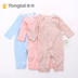 Tong Tai cotton dài tay khép kín jumpsuit mùa hè sơ sinh romper quần áo trẻ em quần áo bó sát đồ ngủ quần áo điều hòa không khí - Áo liền quần quần áo thể thao trẻ em Áo liền quần