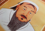 Чингисхан с краской живописью Монгольские ручной