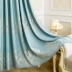 Scandinavian hiện đại bông tre màu xám màn xanh Jane phong cách châu Âu hai mặt hoa nâng cao sàn phòng khách để rèm cửa trần thành - Phụ kiện rèm cửa Phụ kiện rèm cửa