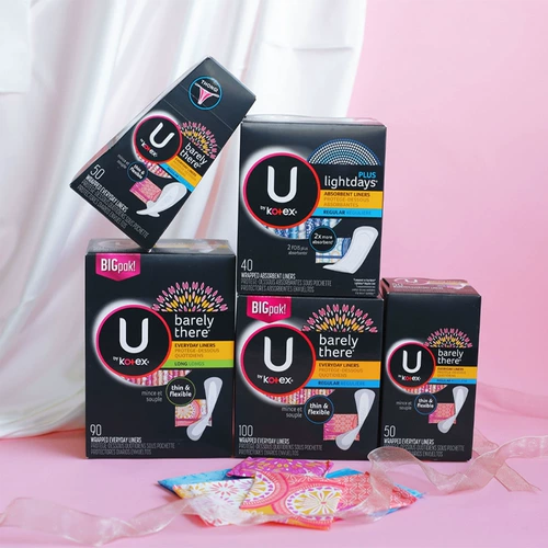 Spot American High -Clean Silk Cushion Ultra -Thin Hidden 100 Таблетки стандартной длинной хлопковой мягкой независимой установки Kotex не -Trace Pads