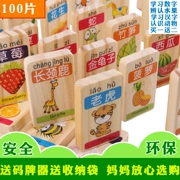 100 ký tự Trung Quốc Domino trẻ em của đồ chơi giáo dục 3-4-5-6 tuổi nhận thức bản đồ học tập khối gỗ