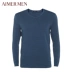 Aimer Đồ lót nam bảo vệ nam chính hãng Thân thiện với da Ấm nhung ấm V-cổ Cashmere Thicken Top NS72J11 - Áo ấm