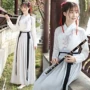 Hanfu nữ mùa thu cải tiến phong cách Trung Quốc váy dài phù hợp với học sinh hàng ngày cổ tích tươi và thanh lịch trang phục công chúa - Quần áo ngoài trời áo phông lining