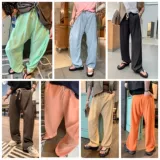 Костюм, штаны, делается под заказ, свободный крой, высокая талия, большой размер, по фигуре