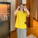 Летняя футболка, делается под заказ, 2020, в корейском стиле, свободный крой, большой размер, короткий рукав