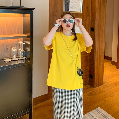 Летняя футболка, делается под заказ, 2020, в корейском стиле, свободный крой, большой размер, короткий рукав