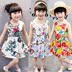 Trẻ em của Hoa Váy Cô Gái Cô Gái Bé Cotton Lụa Cô Gái Quần Áo Bãi Biển Bãi Biển Váy Mùa Hè Trẻ Em Váy Váy