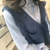 2018 phụ nữ mới phù hợp với áo len vest không thường xuyên không tay đan vest mùa thu lỏng trùm đầu áo khoác thủy triều