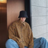 Цветная рубашка, в корейском стиле, свободный крой