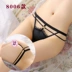 Sexy ren trong suốt thong ladies thắt lưng thấp tie màu rắn 裆 bông đồ lót hoa hollow bow T quần shop đồ lót G-string