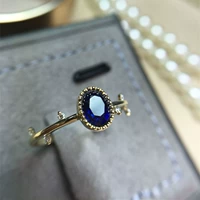 Сапфировое ювелирное украшение, модное кольцо, легкий роскошный стиль, золото 750 пробы, простой и элегантный дизайн