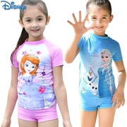 Đồ bơi nữ Disney Quần áo trẻ em Quần áo trẻ em Đồ bơi nữ chia tay áo tắm lãng mạn băng Công chúa Sophia - Đồ bơi trẻ em