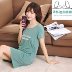 Với ngực pad phương thức đồ ngủ nữ mùa hè nightdress phần mỏng ngắn tay váy lỏng mùa hè kích thước lớn nữ nhà dịch vụ