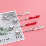 Милая мультяшная клубника, десертная ложка из нержавеющей стали, кофейная палочка для смешивания