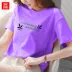 2 cái 39] áo thun cotton rộng size gừng top hè 2019 mới siêu cháy cec quần áo ngắn tay nữ - Áo phông Áo phông