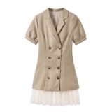 Летний пиджак классического кроя, платье, хаки куртка, в британском стиле