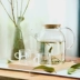 Chọn nhà cao borosilicate trà thủy tinh đặt hoa ấm trà công suất lớn dày chịu nhiệt glass jug nồi nước trái cây chống cháy nổ bình trà sứ Trà sứ