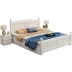 giường gỗ rắn hiện đại nhỏ gọn giường đôi giường công chúa trẻ em Khăn NPC master bedroom 1,5 m 1,8 Miou-out giường - Giường Giường