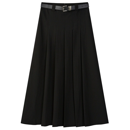 Пиджак классического кроя, юбка в складку, приталенная длинная юбка, плиссированная юбка, 2023, высокая талия, А-силуэт
