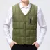 Áo vest nam trung niên cỡ lớn độn vest vest cha mặc ấm áo lót mùa xuân và mùa thu - Áo thể thao