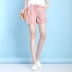 Quần short giản dị nữ 2018 mùa hè mới phần mỏng bông và quần linen nữ lỏng lẻo kích thước lớn quần chân rộng trắng quần nóng nữ