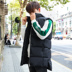 Mùa thu và mùa đông vest nam Hàn Quốc phiên bản của thủy triều sinh viên lỏng phần dài xu hướng đẹp trai xuống bông cotton vest nam áo khoác Áo vest cotton
