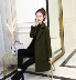 Áo khoác nữ Hepburn dài phần phiên bản Hàn Quốc 2018 mùa đông mới dày ấm áp áo len lớn màu đỏ - Áo Hàn Quốc