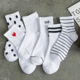 Tide, носки, демисезонные белые цветные осенние гольфы, средней длины, популярно в интернете