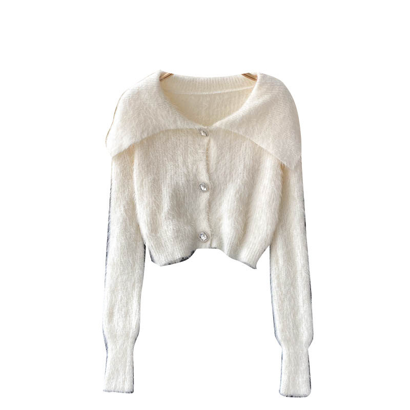 Lady Warm Sweater Faux Mohair Fur Fluffy Jumper Cardigan Coat Top