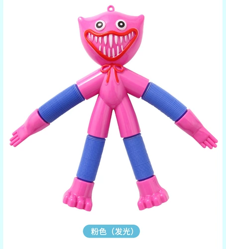 Игровое время Бобби телескопическая труба Детская головоломка Игрушки, сияющие голубые кошки, и ноги могут сгибаться и растягиваться